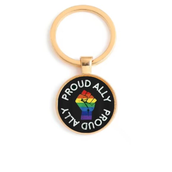 PROUD ALLY CUSTOM KEY RING - Picture 1 of 4